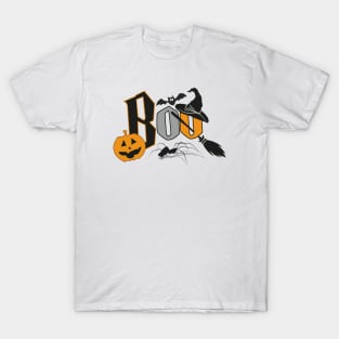 Boo for Halloween. ghost and witch T-Shirt